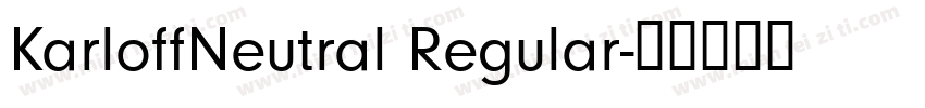 KarloffNeutral Regular字体转换